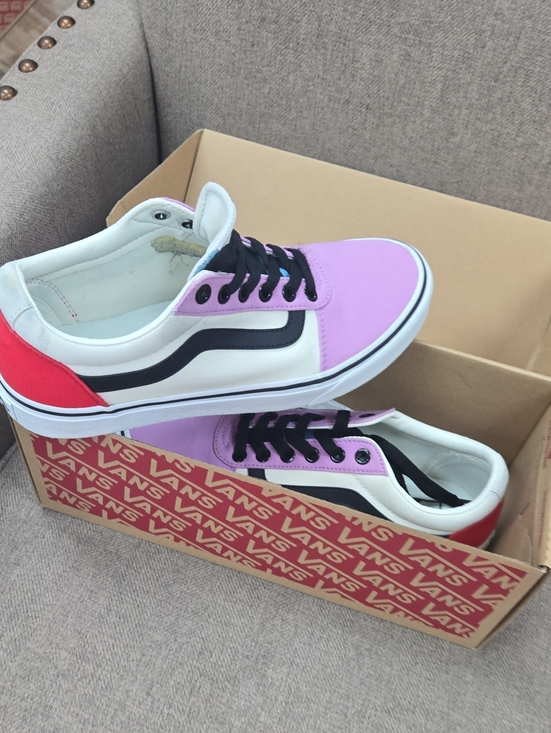 Vans Shoes - Vans Old Skool Lavender, Red & White Low-Top Sneakers